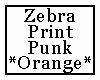 Zebra Print Punk Orange