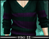 vII Green&Violet sweater