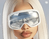 White Ski Goggles