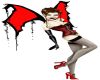 Vampiress in red shoes