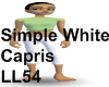 Simple White Capris