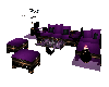 purple corner sofa set