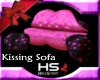 Pink Lips Kissing Sofa