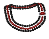 Red/Black/silv Necklace