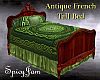 Antq French Tall Bed DkG
