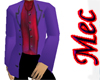 Mec purple tux red vest