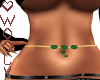 Belly chain gold green