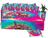 wolf tie dye couch