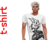 White, t-shirt, funny, m