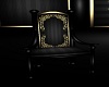 Black/Gold Throne Chair
