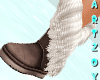 ! Grey Fur Boots