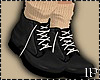 Black Boots Cream Socks
