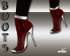B*Red Ankle Boots