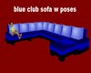 blue club sofa w poses