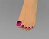 pink dainty toes nails