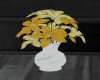 Gold Wed flwrs mrbl vase