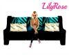 Black Teal Satin Couch