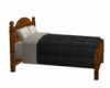 Dark wood bed