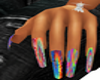 hippie color nails