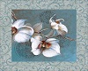 Orchids on Blue Canvas