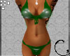*E* green latex bikini