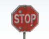 ~V~ Stop Sign Damaged