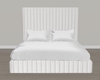 White Allewi Velvet Bed