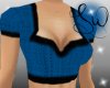 [SW] Blue/Black Knit Top