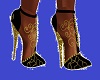 golden black heels