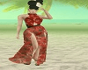 Red Beach Gown