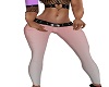 Pink & White Jeans