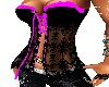 Lace corset pink&black