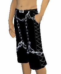 goth shorts chains