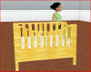 Blond wood Crib