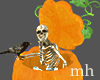 Pumpkin Skeleton Crow