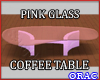 Pink Glass Coffee Table