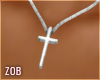 Z| Silver Cross Necklace