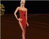 red print gala dress