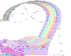 pastel heart bed