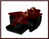 (D)red n black recliner