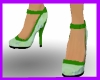 C2u Green Spiked Heels