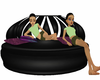 Harem Couch Black Purple