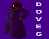 G's Purple Long Fur Coat