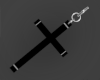 Cross earrings black