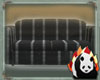 Black Striped Couch
