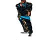 pant gold/blue