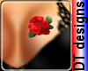 red rose on breast tatto