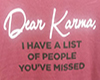 Dear Karma