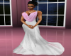 White  n Pink Gown