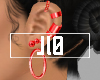 Ear Cuff | Gold Red